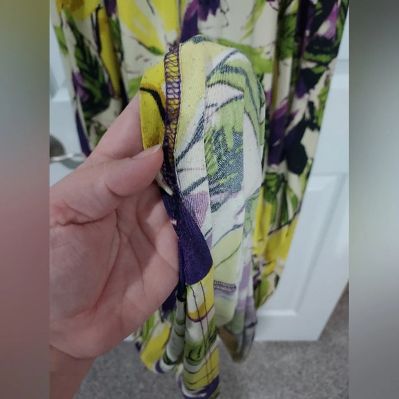 Lane Bryant Yellow, Purple and Green Floral Sleeveless Maxi Dress in Size 18/20 - Picture 12 of 12